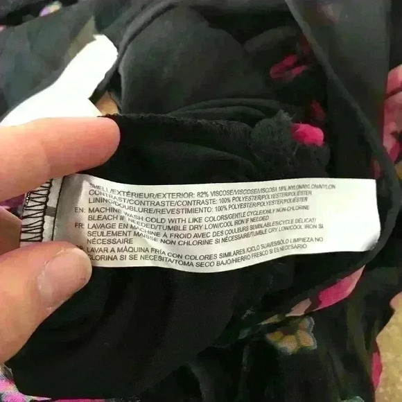 Band of Gypsies Black Velvet Floral Burnout Long Sleeve Romper - Picture 7 of 8